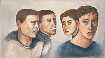 O que está acontecendo  2017 (lápis, caneta e tinta e papel) de Stevie Taylor