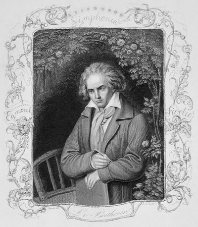 Ludwig van Beethoven (1700-1827) gravado por Albert Henry Payne (1812-1902) de Storck