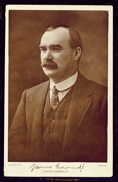 James Connolly (1868-1916) fotografado por Lafayette, Dublin, c.1910 (fotografia a sépia) de Studio Lafayette