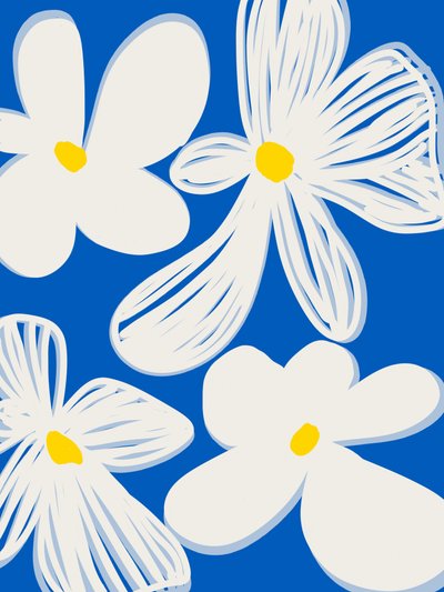 Flores brancas alegres de Studio Palette