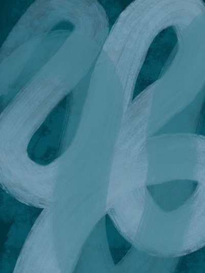 Abstrato em azul-petróleo fluido de Studio Palette