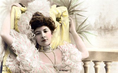 Simonet, comediante em Bruxelas, Postal, c. 1900 de Studio Reutlinger