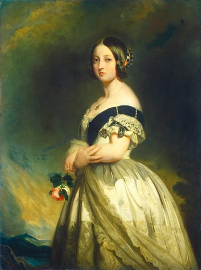 Rainha Vitória, c. 1843. de Studio of Franz Xaver Winterhalter