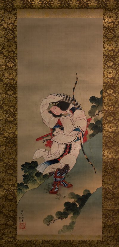 A Lendária Imperatriz Jingu, datada de 1847. de Studio of Katsushika Hokusai
