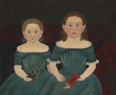 Mary e Elizabeth Hathaway, c.1849 (óleo sobre tela) de Sturtevant J. Hamblin
