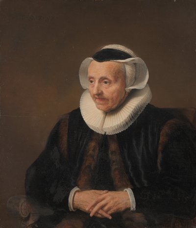 Retrato de uma velha. de Style of Jacob Backer