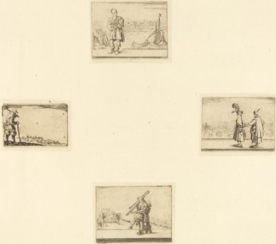 Folha de gravuras de Style of Jacques Callot