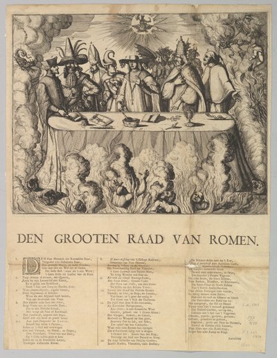 O Grande Concílio de Roma, 1665-1708. de Style of Romeyn de Hooghe