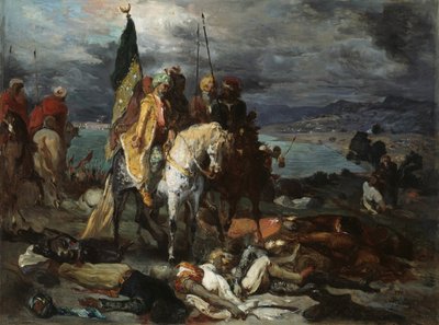Sarracenos e cruzados, c. 1846. de Style of Théodore Chassériau.