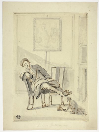 O desportista cansado de Style of William Hogarth