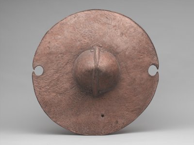 Daraga ou escudo, c.1885 (couro de hipopótamo) de Sudanese School