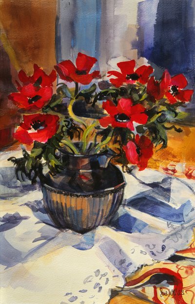 Anêmonas vermelhas, 1994, de Sue Wales