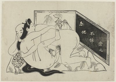 Show erótico Hana ni Yosurukyo (título da série) de Sugimura Jihei (attributed to)