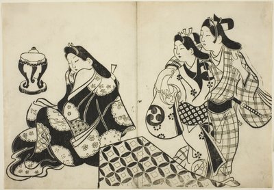Amantes saindo de um quarto de Sugimura Jihei