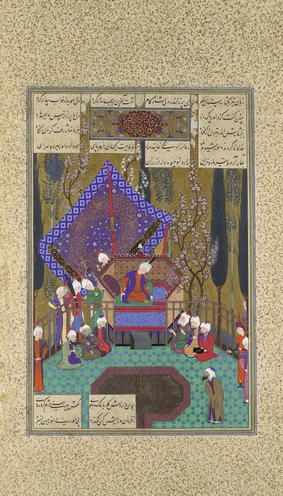 Zal Consulta os Magos, Fólio 73v do Livro dos Reis Shahnama..., ca.1530-35 de Sultan Muhammad