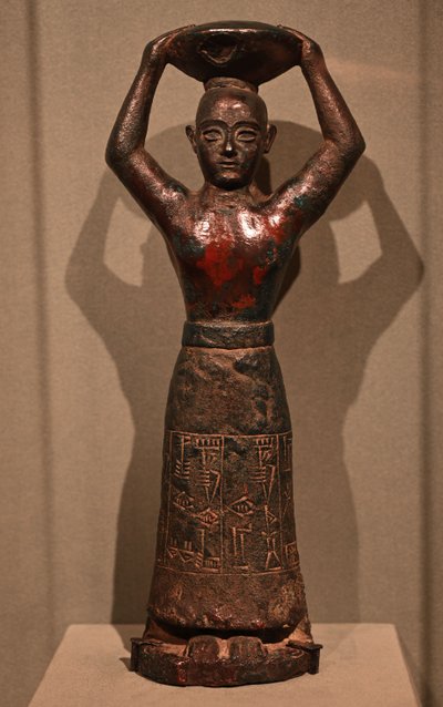 Escultura do Rei Ur-Nammu Dynasty, 2112-2004 a.C. (cobre) de Sumerian Mesopotamian School