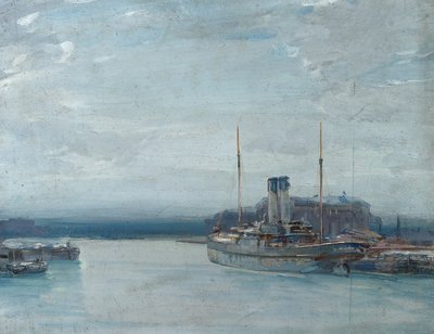 Crepúsculo, c.1910 (óleo sobre painel) de Sunderland Rollinson