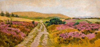 Paisagem com Heather (aguarela sobre papel) de Sunderland Rollison