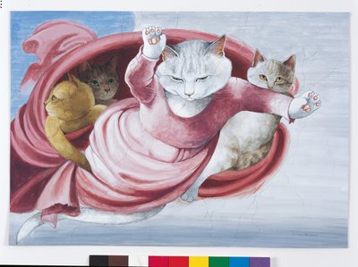 Ilustração de Cats Galore! Um Compêndio de Gatos Cultivados (pub. 2015) de Susan Herbert