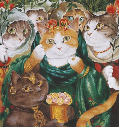 Ilustração de Cats Galore! Um Compêndio de Gatos Cultivados (pub. 2015) de Susan Herbert