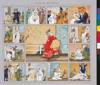 Ilustração de Cats Galore! Um Compêndio de Gatos Cultivados (pub. 2015) de Susan Herbert