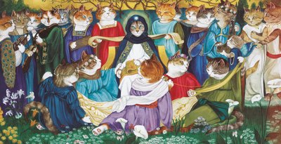 Ilustração de Cats Galore! Um Compêndio de Gatos Cultivados (pub. 2015) de Susan Herbert