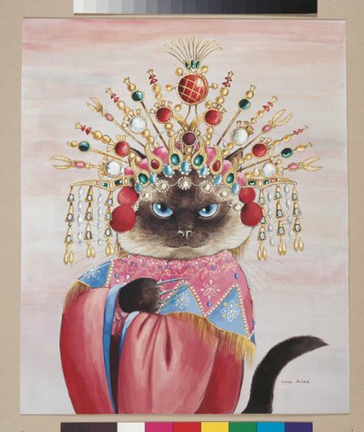 Ilustração de Cats Galore! Um Compêndio de Gatos Cultivados (pub. 2015) de Susan Herbert