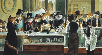 Ilustração de Cats Galore! Um Compêndio de Gatos Cultivados (pub. 2015) de Susan Herbert