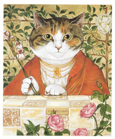 Ilustração de Pre-Raphaelite Cats (pub. 1999) de Susan Herbert