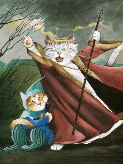 Ilustração de Shakespeare Cats: Livro de cartazes (pub. 2016) de Susan Herbert