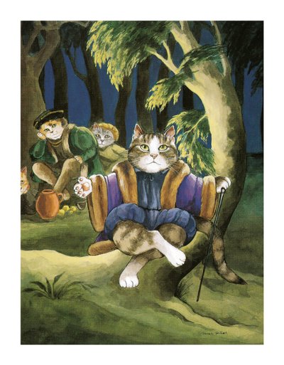 Ilustração de Shakespeare Cats: Livro de cartazes (pub. 2016) de Susan Herbert