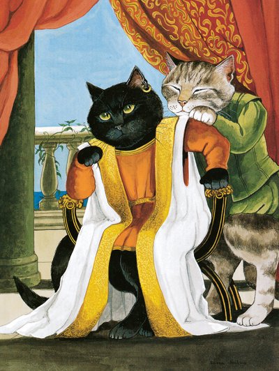 Ilustração de Shakespeare Cats: Livro de cartazes (pub. 2016) de Susan Herbert