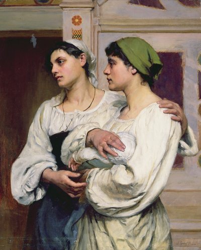 Mulheres italianas na igreja (óleo sobre tela) de Susan Isabel Dacre