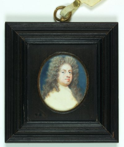Sir Godfrey Kneller (aguarela em marfim) de Susan Penelope Gibson