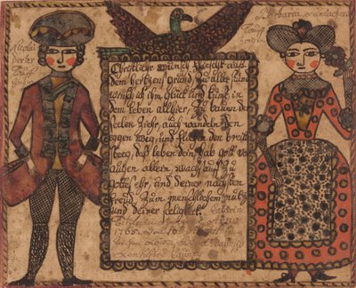 Desejo de batismo de Catarina Titzlir, c.1765 (aguarela) de Sussel Washington