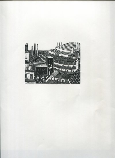 Chaminés (gravura em madeira) de Suzanne Cooper