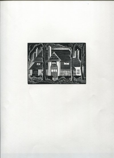 A Casa na Madeira (gravura em madeira) de Suzanne Cooper