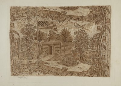 Têxtil Impresso Histórico, c. 1940. de Suzanne Roy