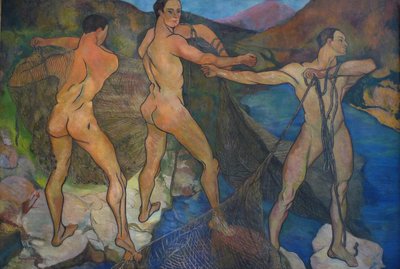 Transportando as redes, 1914 de Marie Clementine (Suzanne) Valadon