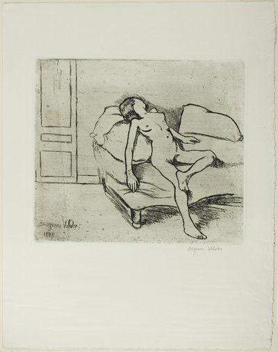 Louise nua em um sofá de Suzanne Valadon