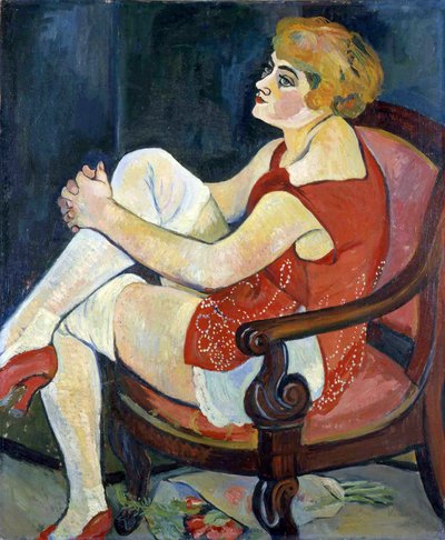 Mulher com meias brancas, 1924. de Suzanne Valadon
