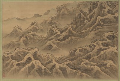 Montanhas e ravina de Suzuki Fuyō