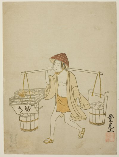 Um vendedor de água de Suzuki Harunobu