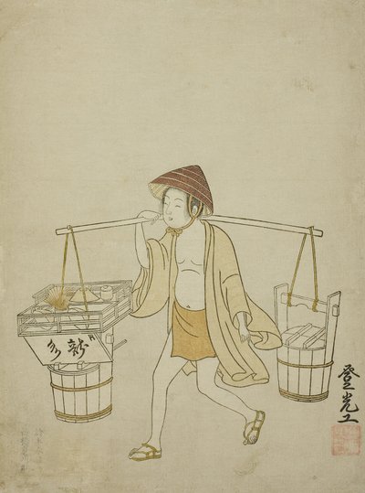 Um vendedor de água, 1765 de Suzuki Harunobu