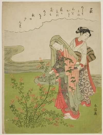 Bush Clover (Hagi), de uma série sem título de Flores de Suzuki Harunobu