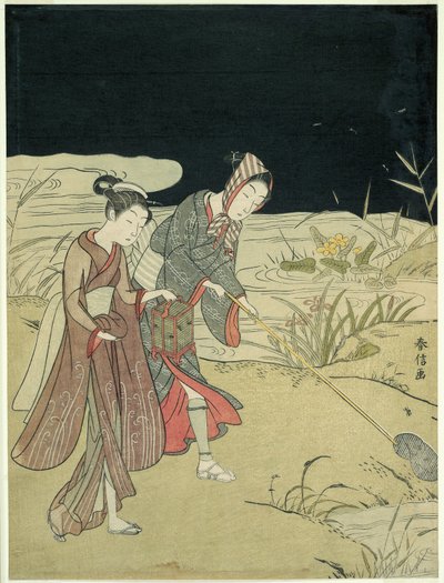 Pegando vaga-lumes de Suzuki Harunobu