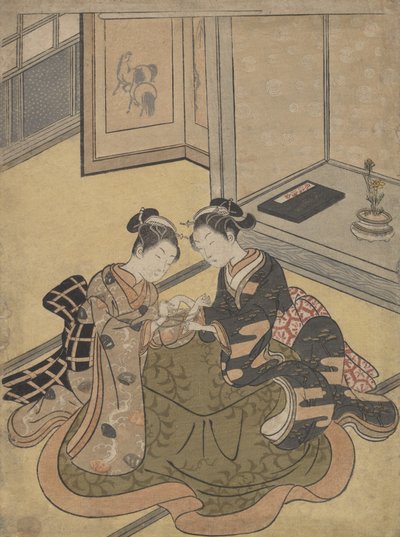 Berço do Gato, c. 1765., c. 1765. de Suzuki Harunobu