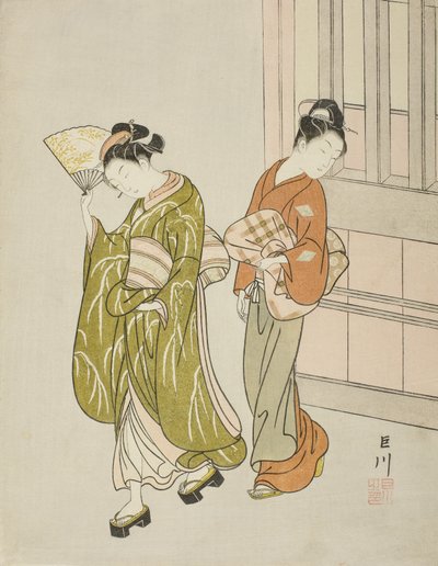 Limpar a brisa de um ventilador de Suzuki Harunobu