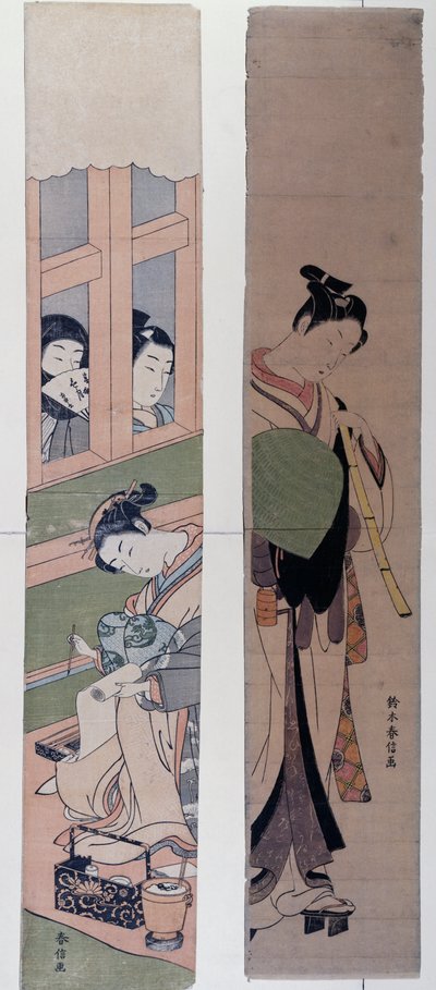 Courtesans, por Suzuki Harunobu (1725-1770), Japão de Suzuki Harunobu