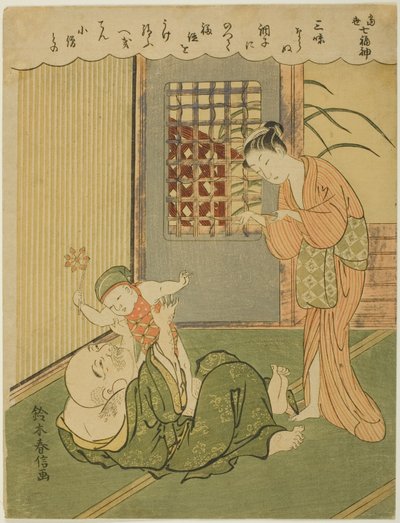 Hotei, da série "Sete Deuses da Boa Sorte na Vida Moderna (Tosei Shichi-fukujin)" de Suzuki Harunobu